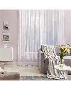 Тюль на ленте Ницца 250x260 см цвет белый Amore mio