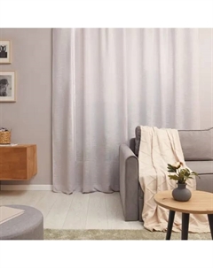 Тюль на ленте со скрытыми петлями Amina Granit6 300x280 см цвет светло-серый Inspire