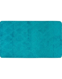Коврик для ванной Bath Plus Лана 70x120 см прямоугольный петлевой цвет бирюзовый Bath plus