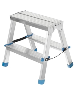 Стремянка алюминиевая двухсторонняя STR2-AL-2 2 ступени, максимальная нагрузка 150 кг Ladderbel