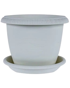 Горшок цветочный Жардин ø15 h13.5 см v1.6 л пластик серый Tek.a.tek