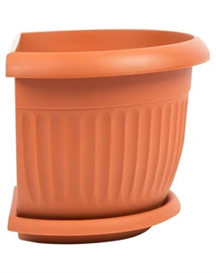 Кашпо Ливия ø26 h19 см v2.8 л пластик терракотовый Idea