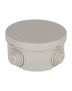 Распределительная коробка открытая D80x40 мм 4 ввода IP55 цвет серый Systeme electric