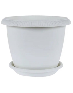 Горшок цветочный Жардин ø20 h16 см v2.8 л пластик серый Tek.a.tek