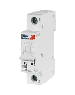 Автоматический выключатель Opti Din BM63 1P C10 А 4.5 кА Кэаз