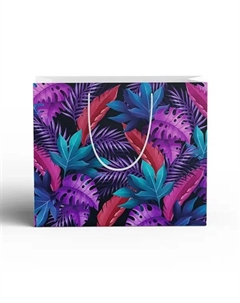 Пакет подарочный Яркие эмоции 20x15x10 см цвет сиреневый Симфония