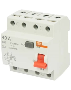УЗО ВД1-63 4P 40 A 300 мА 4.5 кА AC SQ0203-0037 Tdm еlectric