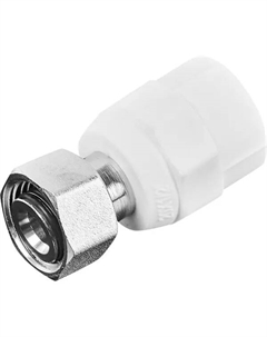 Соединитель 20x1/2 с накидной гайкой конус полипропилен Valtec