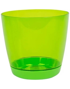 Кашпо Орхидея ø18 h16 см v3 л полистирол зеленый прозрачный Idea