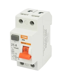 УЗО ВД1-63 2P 25 A 10 мА 4.5 кА AC SQ0203-0075 Tdm еlectric