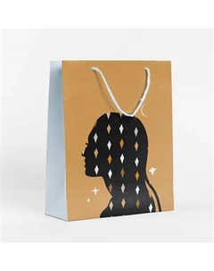 Пакет подарочный Отражение 25.5x36 см цвет бежевый Симфония