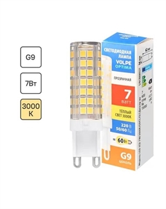 Лампа светодиодная JCD G9 220-240 В 7 Вт кукуруза прозрачная 600 лм теплый белый свет Volpe
