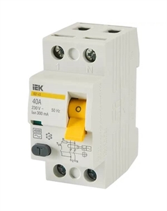 УЗО ВД1-63 2Р 40 А 300 мА 4.5 кА AC MDV10-2-040-300 Iek