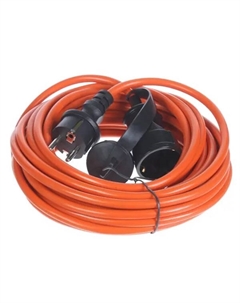 Удлинитель-шнур садовый 1 розетка с заземлением 3x1.5 мм 10 м цвет оранжевый Без бренда