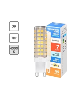 Лампа светодиодная JCD G9 220-240 В 7 Вт кукуруза прозрачная 600 лм нейтральный белый свет Volpe