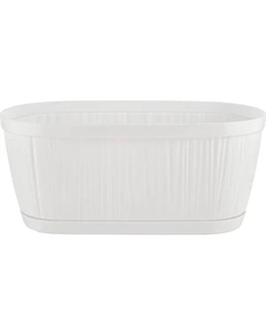 Горшок цветочный Barcelona 27.7x14.4x12.2 см v2.7 л пластик белый Ingreen