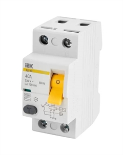 УЗО ВД1-63 2Р 40 А 100 мА 4.5 кА AC MDV10-2-040-100 Iek
