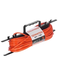 Удлинитель-шнур на рамке садовый 30 м 2200 Вт 1 розетка без заземления 2x1 мм цвет оранжевый Защита про