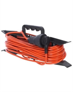 Удлинитель-шнур на рамке 1 розетка без заземления 2x0.75 мм 20 м цвет оранжевый Skybeam