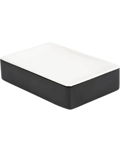 Мыльница Fixsen Text керамика цвет чёрный белый