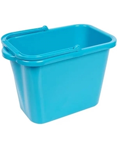 Ведро прямоугольное 9.5 л пластик цвет бирюзовый Idea