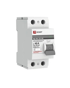 УЗО ВД-100 2P 40 А 30 мА 4.5 кА АС elcb-2-40-30-em-pro Ekf