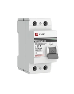 УЗО ВД-100 2P 63 А 30 мА 4.5 кА АС elcb-2-63-30-em-pro Ekf
