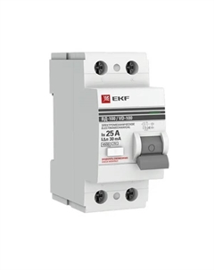 УЗО ВД-100 2P 25 А 30 мА 4.5 кА АС elcb-2-25-30-em-pro Ekf