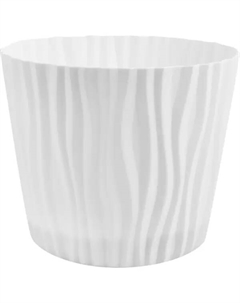 Кашпо для цветов Волна ø20 h17 v4 л пластик белый Idea