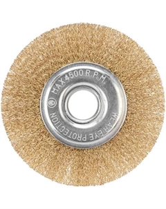 Щетка дисковая для УШМ латунь 22.23x125 мм Kranz