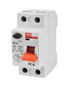 УЗО ВД1-63S 2Р 40 А 100 мА 6 кА AC Tdm еlectric