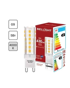 Лампа светодиодная G9 220-240 В 5 Вт капсула матовая 400 лм нейтральный белый свет Bellight