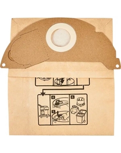 Мешки бумажные для пылесоса NJTV0071ZB01 12 л, 5 шт. Dexter