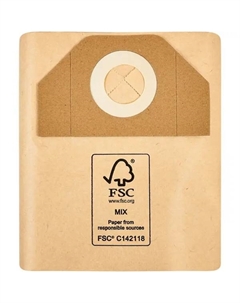 Мешки бумажные для пылесоса NJTV0070ZB01 20 л, 5 шт. Dexter