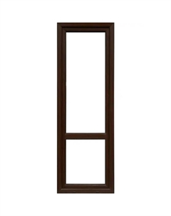 Балконная дверь пластиковая ПВХ 2130x700 мм (ВхШ) поворотная однокамерный стеклопакет белый/Темный дуб Века