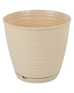 Горшок цветочный Saffron ø14.6 h13.5 см v1.5 л пластик бежевый Homwer