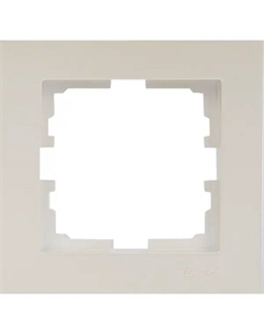 Рамка для розеток и выключателей Vesna 1 пост горизонтальная цвет жемчужный белый перламутровый Lezard