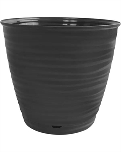 Горшок цветочный Saffron ø26.7 h24.5 см v9.1 л пластик черный Homwer
