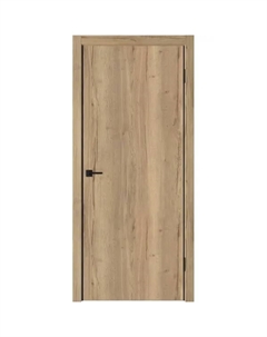 Дверь межкомнатная глухая Палладиум ZR 80x200 см ПВХ цвет дуб галифакс натуральный с замком и петлями Vfd