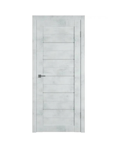 Дверь межкомнатная со стеклом Альфа 5 70x200 см ПВХ цвет лофт голубой с замком и петлями Vfd