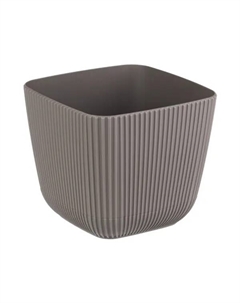 Кашпо для цветов Пиканто ø11 см v0.65 л пластик серый Idea