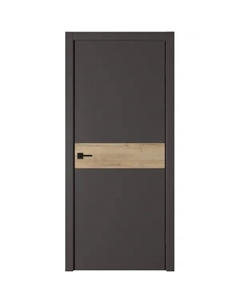 Дверь межкомнатная глухая Палладиум HR 60x200 см ПВХ-ламинация цвет Силк Найс/Дуб Галифакс натуральный (с замком и петлями) Vfd