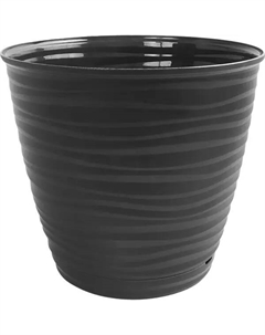 Горшок цветочный Saffron ø14.6 h13.5 см v1.5 л пластик черный Homwer