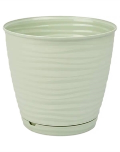 Горшок цветочный Saffron ø22.4 h20.5 см v5.4 л пластик светло-зеленый Homwer