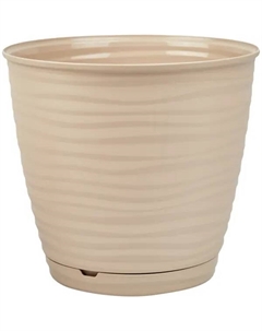 Горшок цветочный Saffron ø22.4 h20.5 см v5.4 л пластик бежевый Homwer