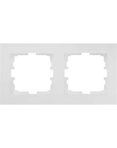 Рамка для розеток и выключателей Vesna 2 поста вертикальная цвет белый Lezard