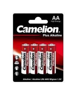 Батарейка Plus Alkaline LR6-BP4 алкалиновая LR6 AA 4 шт. Camelion