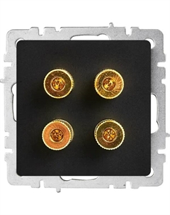 Аудио розетка встраиваемая Brite РА10-БрЧ цвет черный Iek