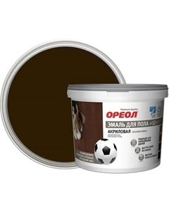 Эмаль акриловая для пола полуматовая цвет венге 2.3 кг Ореол
