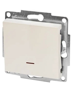 Выключатель Vesna с подсветкой цвет жемчужный белый перламутровый Lezard